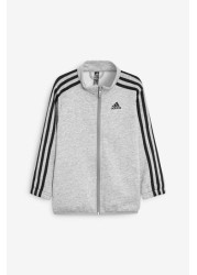 adidas Grey 3 Stripe Tracksuit