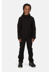 Regatta Junior Black Pulton Waterproof Jacket