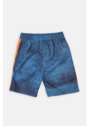 Angel & Rocket Kane Blue Tie Dye Printed Swim Shorts