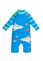 Frugi Blue Shark UPF 50+ Recycled Little Sunsafe Suit