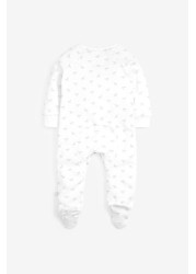 The Little Tailor White Sleepsuit, Hat, Booties Gift Set