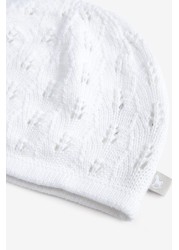 The Little Tailor White Cotton Knitted Hat