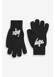 Hype. Script Beanie Hat And Gloves Set