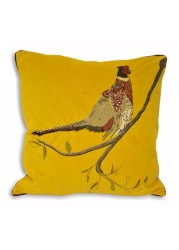 Riva Paoletti Hunter Velvet Embroidered Polyester Filled Cushion