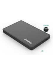 Nictech 2.5 Inch USB-C 3.1 External Hard Drive Enclosure with 12.5mm/9.5mm USB-C Interface and Enhanced SSD (SSD) - Black