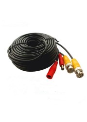 Tom Vision Black 15m PNC Camcorder Connection Cable for All Surveillance Systems (DVR) High Quality (RG59)