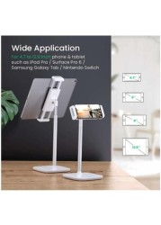 ALISSA Long Arm Stand Tablet Holder Aluminum Adjustable Height 360 degree Mobile Holder