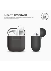 Scratch Resistant Silicone Airpods For Apple AirPods From Elago, Dark Gray