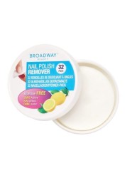 Broadway Lemonade Nail Polish Remover Pads - 32 Pieces