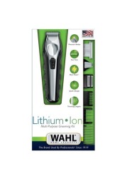 Wahl 9888-1227 All-in-One Lithium-Ion Sport Ergo Grooming Kit & Steel/Black