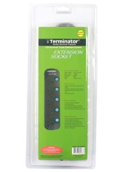 Terminator Brand Universal Power Extension Socket - 5 way 5M