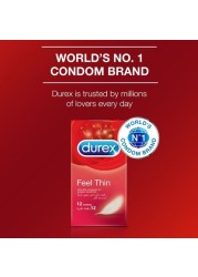 Durex Feel Thin Condom - 12 Pieces