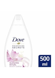 Dove shower gel with glowing lotus flower for women 500ml