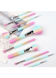 10-Piece Metal Makeup Brush Set