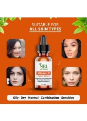 NBL Natural Vitamin C Brightening Face Serum Antioxidant Vitamin C Serum with Hyaluronic Acid and Green Tea Extract 30ml