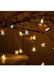 Aiwanto 100 LED Lights Christmas Tree Lights Decoratin Lights New Year Decoration Lights Diwali Decoration Star Lights(10M)