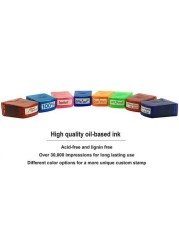 ALISSA 8Pcs Self Inking Colorful Rubber Stamp Set