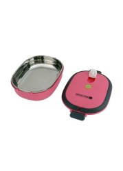 Royalford Stainless Steel Inner Lunch Box Pink/Black 0.9 Liter