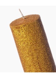 Gold Glitter pillar candle