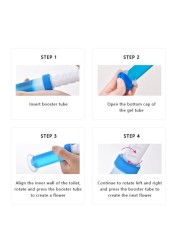 ALISSA-Toilet Cleaning Gel Toilet Deodorant Air Freshener Needle Cleaner Fresh Gel Detergent Flower Household Aromatic Cleaning, Blue.