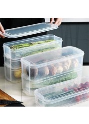 Food Storage Container 6L 3Tiers Stackable Kitchen Fridge Drawer -3 Tier