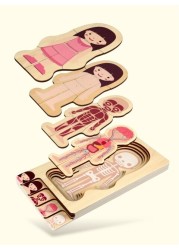 Multi-layer Human Educational Anatomy Body Puzzle - Girl