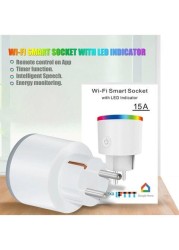 Generic 2-Piece Wi-Fi Mini Socket With LED Indicator Multicolour 83 X 52 X 52millimeter