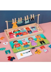 Variety of creative clothes drying educational toys