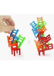 General Party-18Pcs Balancing Chairs Set Assorted Stacking Chairs Toy Kids Fit Stacking Toys