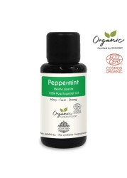 Aroma Tierra Organic Peppermint Essential Oil - Aroma Tierra - 100% Pure, Natural, Ecocert Certified Organic - 30ml