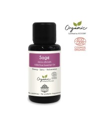 Sage Essential Oil by Aroma Tierra (France) - Aroma Tierra - 100% Pure, Natural, Ecocert Certified Organic - 30ml