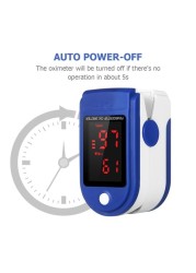 Fingertip LED SpO2 Pulse Oximeter with Cord - Blue