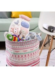 Beautiful Printed Design Waterproof Laundry Basket With Handles Size 45 x 35 cm