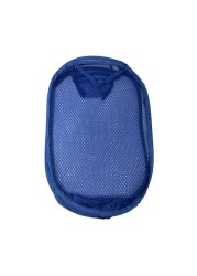 Foldable Mesh Clothes Washing Laundry Basket Blue 36*36*58