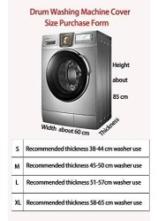 Aiwanto Roller Washing Machine Cover Silver Cover Front Waterproof, Dustproof, Anti-Aging, Sunscreen and Oily Fume Protection Cover for Most Front Loading Washers and Dryers(XL)