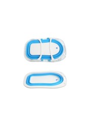 1pc.-Foldable Baby Bathtub Anti-Slip Bottom Bathtub Children's Portable Baby Bath Tub, Blue.