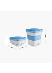 ALISSA-Mini Portable Folding Ultrasonic High Frequency Washing Machine for Dorm, Apartment, Camping , Traveling (Blue)