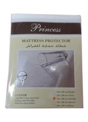 Princess Terry Water Resistant Mattress Protector - White 160x200 cms