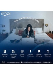 ZERO G GEL SUPPORT MATTRESS -W 160x L 200x 25 Thickness cms