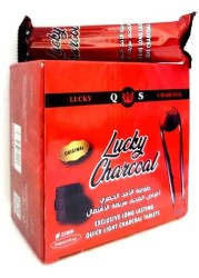 Lucky Charcoal 80 Pieces - Al Saqr - Fast Flammable and Long Lasting Charcoal Incense for Incense - 33 mm