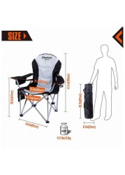 King camp-Deluxe Hard Arms Lumbar Support Camping Chair