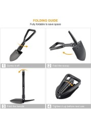 Folding shovel with portable camping shovel