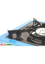 Camping stove - portable butane gas stove with 4 butane gas cartridge - two way