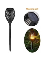 Black solar powered lamp