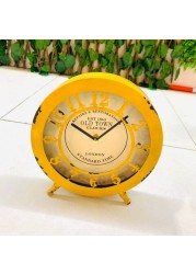 LINJOY Yellow Wall Clock Antique Creative Creative Bedroom Living Room Home Decor