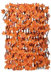 Yata Bamboo Fence with Orange Leaves - 6 Pieces