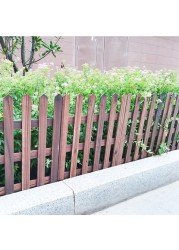 LINGWEI Wood Picket Garden Fence Garden Landscape Edging Border Lawn Edgings Wooden Solid Fence Flower Bed Edging Wooden Plant Borders Animal Barrier 30x160cm