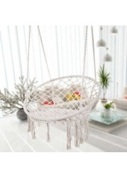 Swing chair can be hung at home and outside the bedroom, garden and yard, gray color