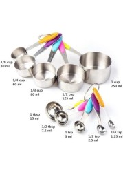 Zenhome 10-Piece Measuring Cup Set With Spoons - Multi Color