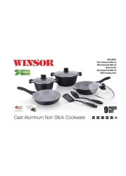 Winsor Cast Aluminum Cookware Set - 9 Pieces - Multi Color